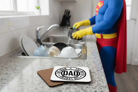 Dad The Man, The Myth, The Legend Hardboard Coaster