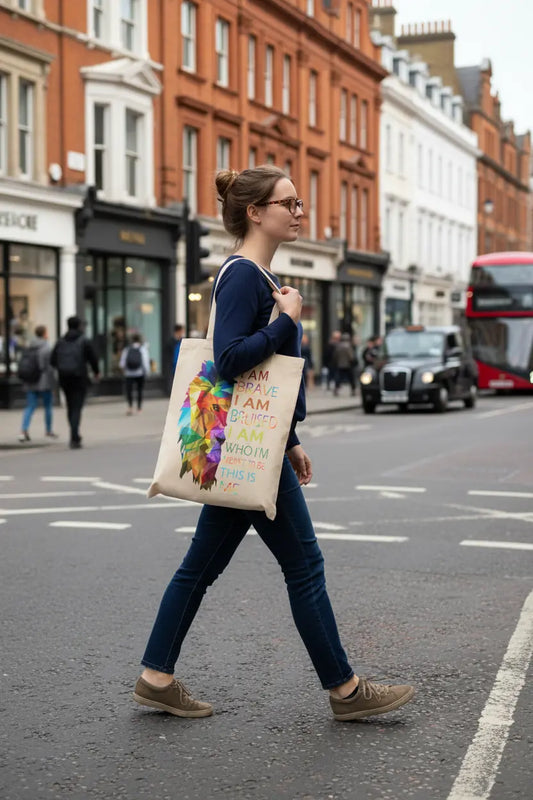 Lion This Is Me Pride Tote Bag, LGBTQ Bag, Personalised Tote Bag