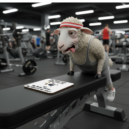 Sheep Hardboard Coaster - My Body Thinks My Mind Is An Idiot