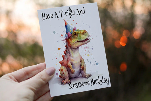 Personalised Dinosaur Birthday Card