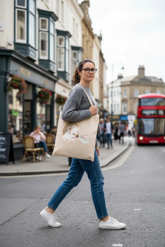 Hedgehog Tote Bag, Hedgehog Bag, Personalised Tote Bag