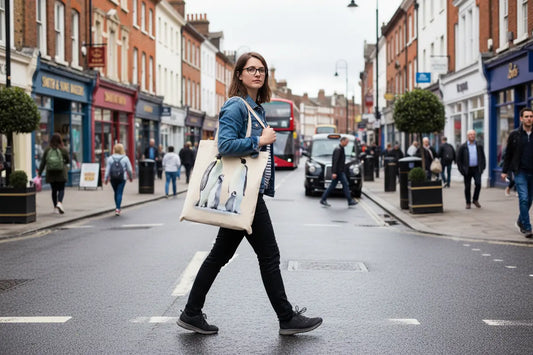 Penguin Tote Bag, Penguin Bag, Personalised Tote Bag