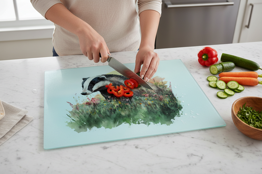 Badger Glass Chopping Board, Badger Worktop Saver