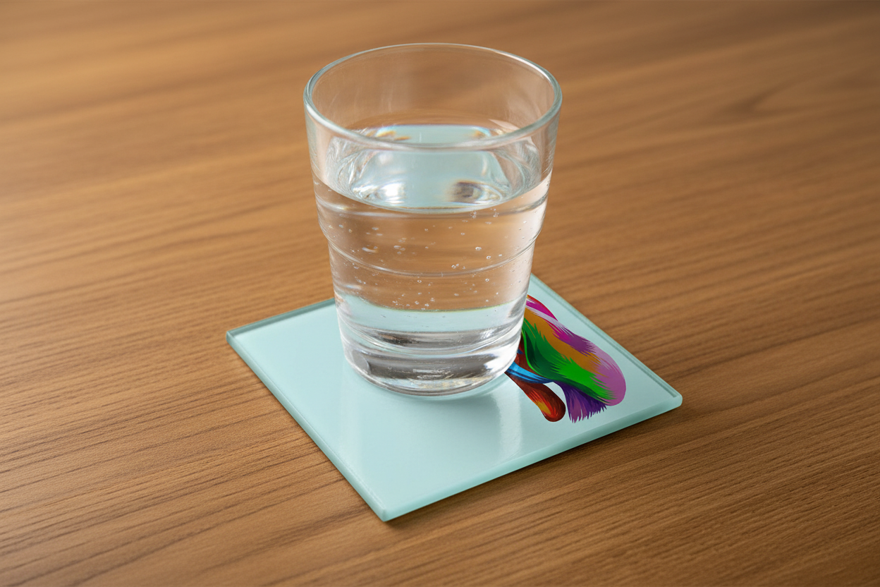 Basset Hound Glass Coaster (Set of 4)