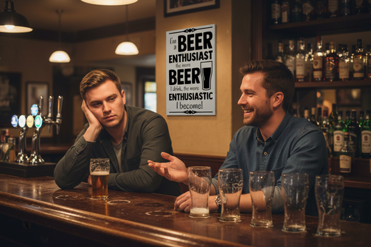 Beer Enthusiast.... Glossy Aluminium Print