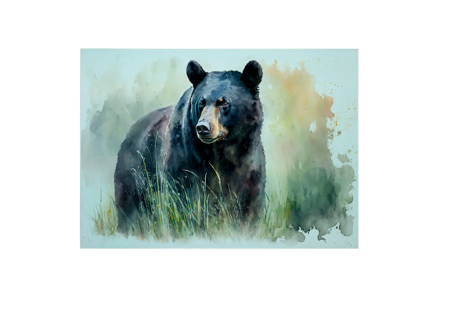 Black Bear Glass Chopping Board, Black Bear Worktop Saver