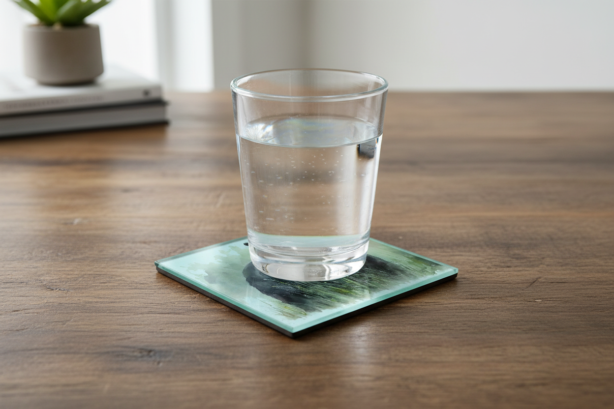 Black Bear Glass Coaster (Set of 4)