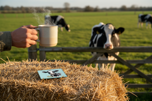 Friesan Cow Glass Coaster (Set of 4)