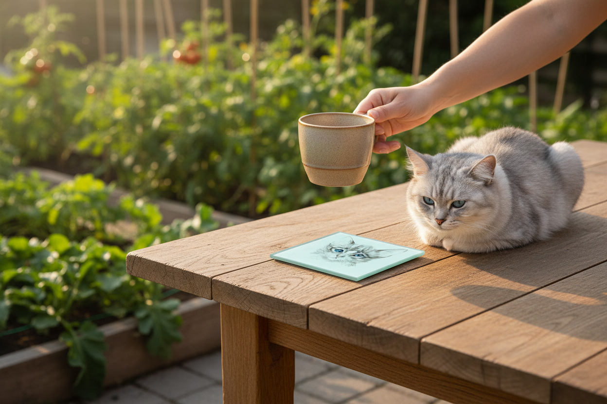 Cat Glass Coaster (Set of 4)
