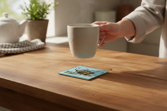 Highland Cow Glass Coaster (Set of 4)