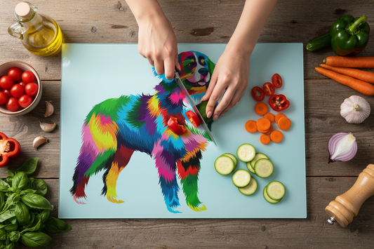 Burmese Mountain Dog Glass Chopping Board, Burmese Mountain Dog Worktop Saver