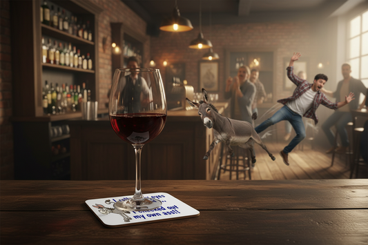 Donkey Hardboard Coaster - I Rolled My Eyes So Hard....