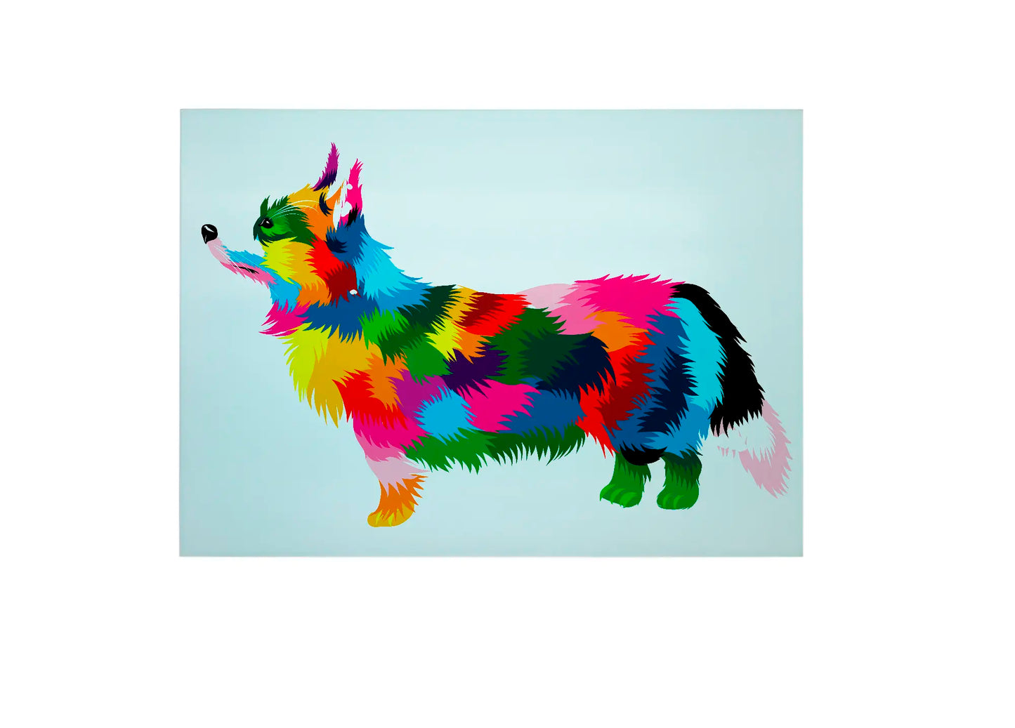 Corgi Dog Glass Chopping Board, Corgi Dog Worktop Saver