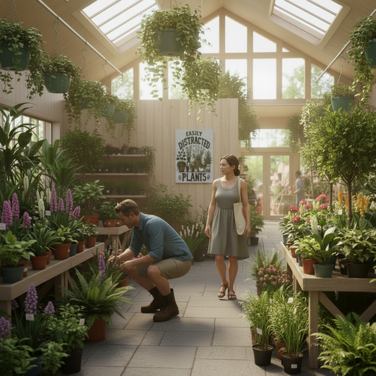 Easily Distracted by Plants.... Glossy Aluminium Print