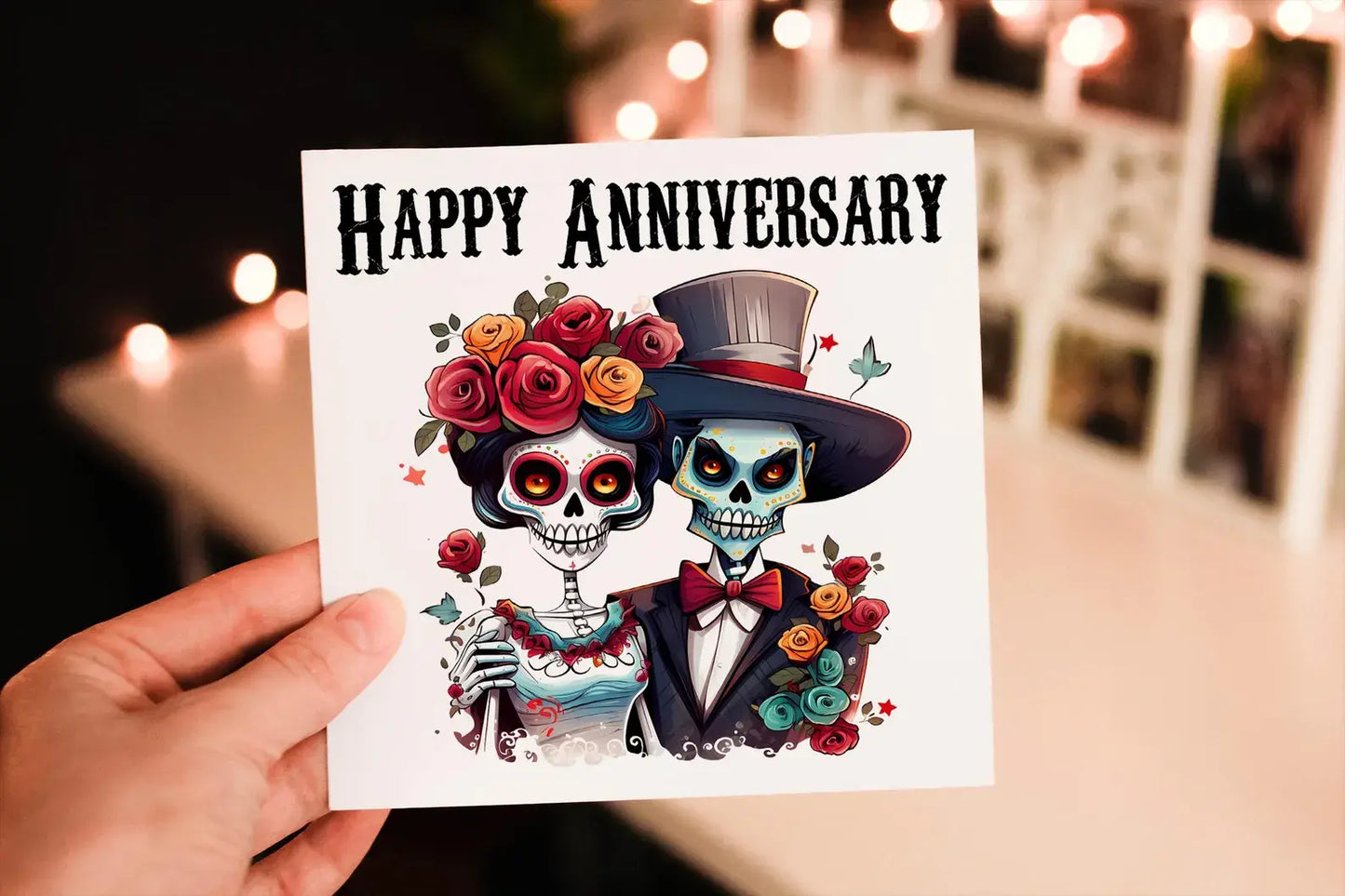 Personalised Day Of The Dead Anniversary Card: Mexican Celebration Card