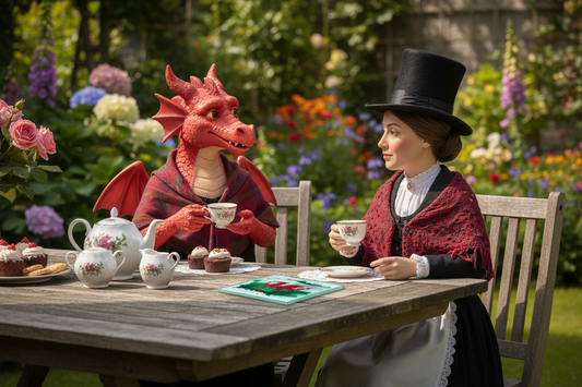 Welsh Dragon Flag Glass Coaster (Set of 4)