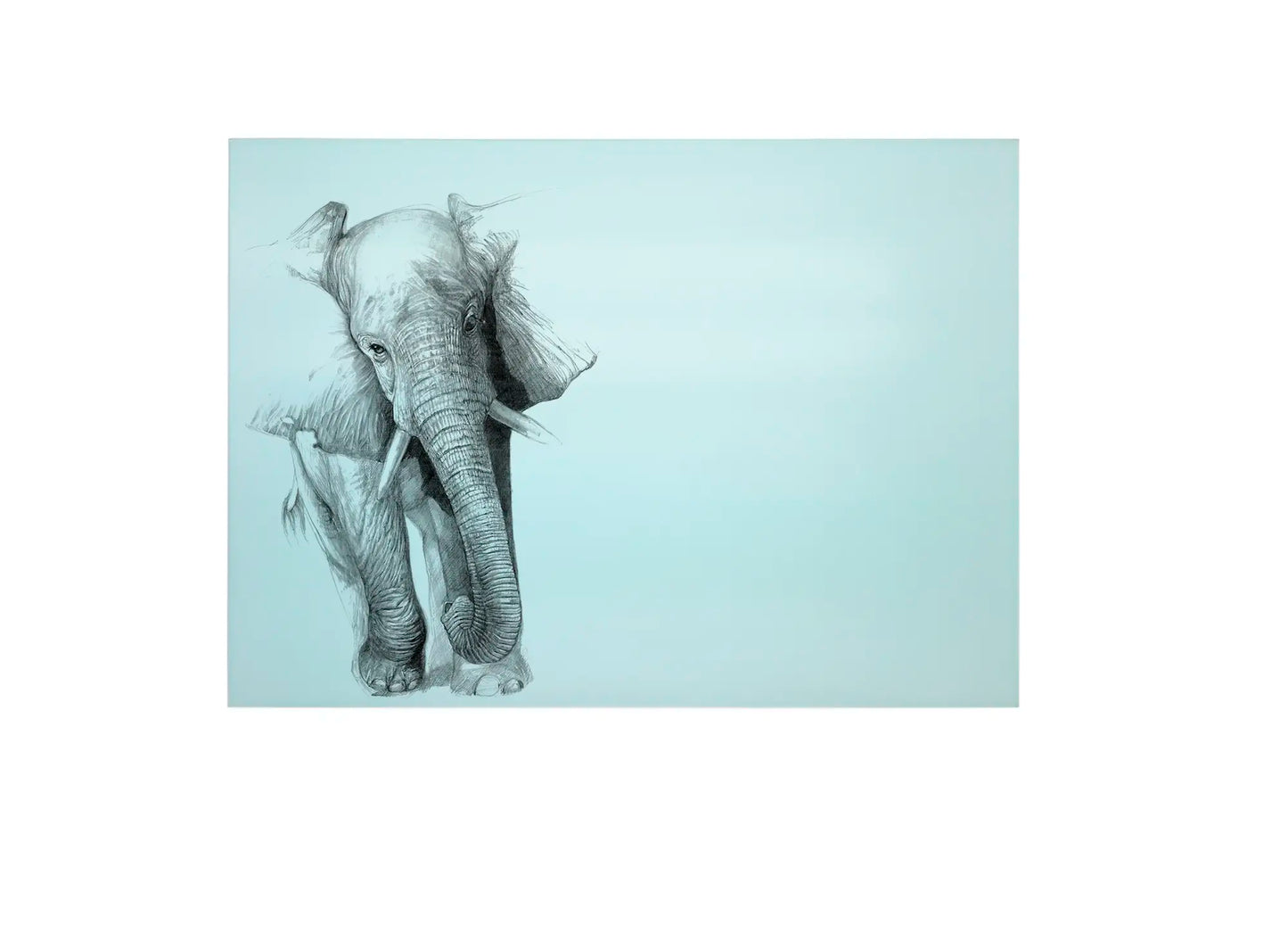 Elephant Large Glass Chopping Board, Elephant Worktop Saver