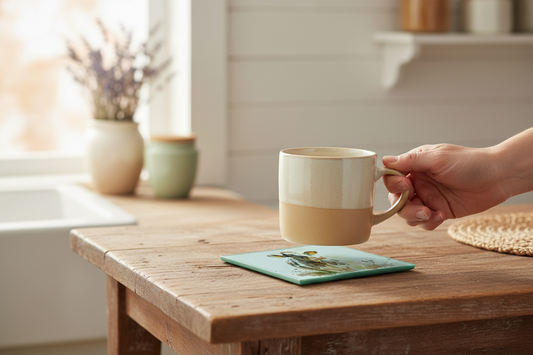 Friesian Cow Glass Coaster (Set of 4)