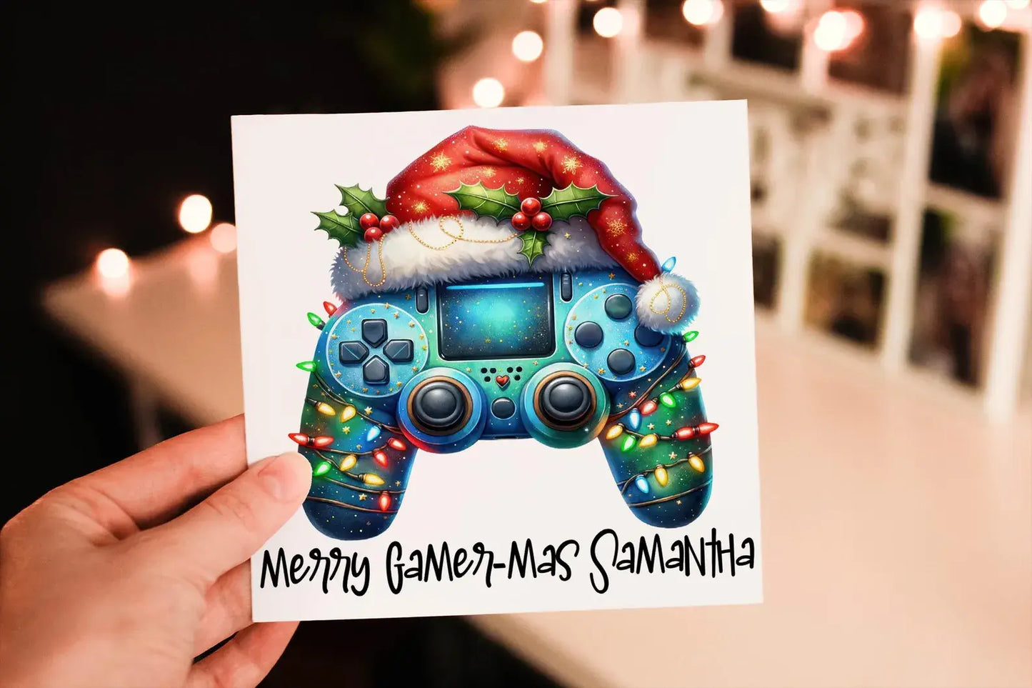 Personalised Gamer Christmas Card, Game Controller Card