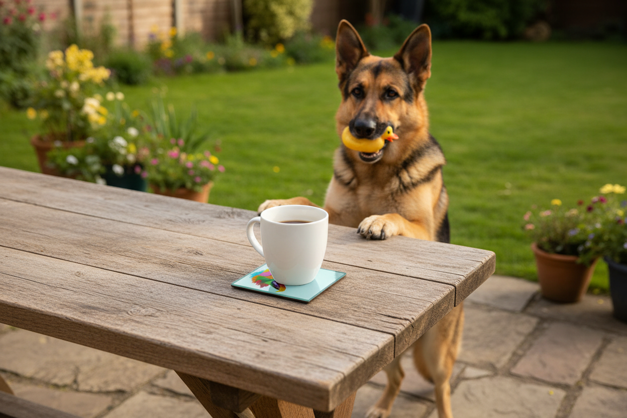 German Shepherd Glass Coaster (Set of 4)