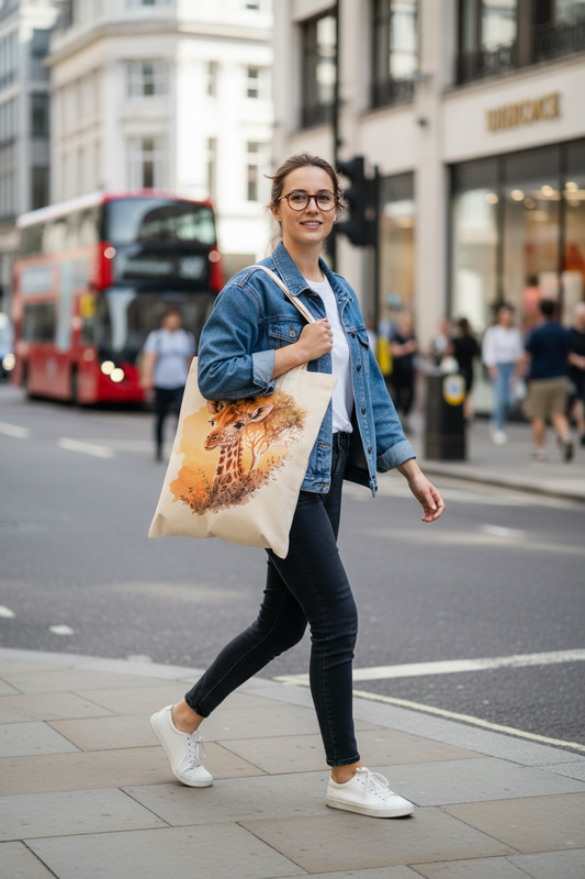 Giraffe Tote Bag, Giraffe Bag, Personalised Tote Bag