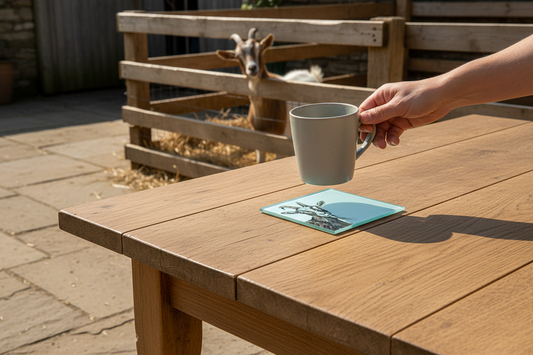 Goat Glass Coaster (Set of 4)