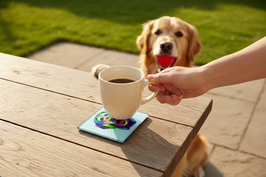 Golden Retriever Glass Coaster (Set of 4)