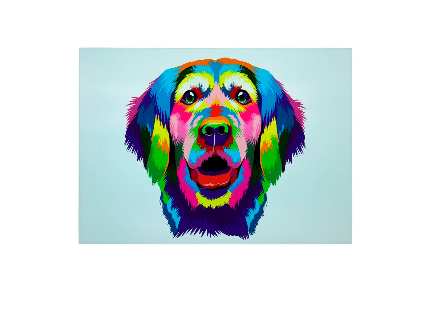 Golden Retriever Glass Chopping Board, Golden Retriever Worktop Saver