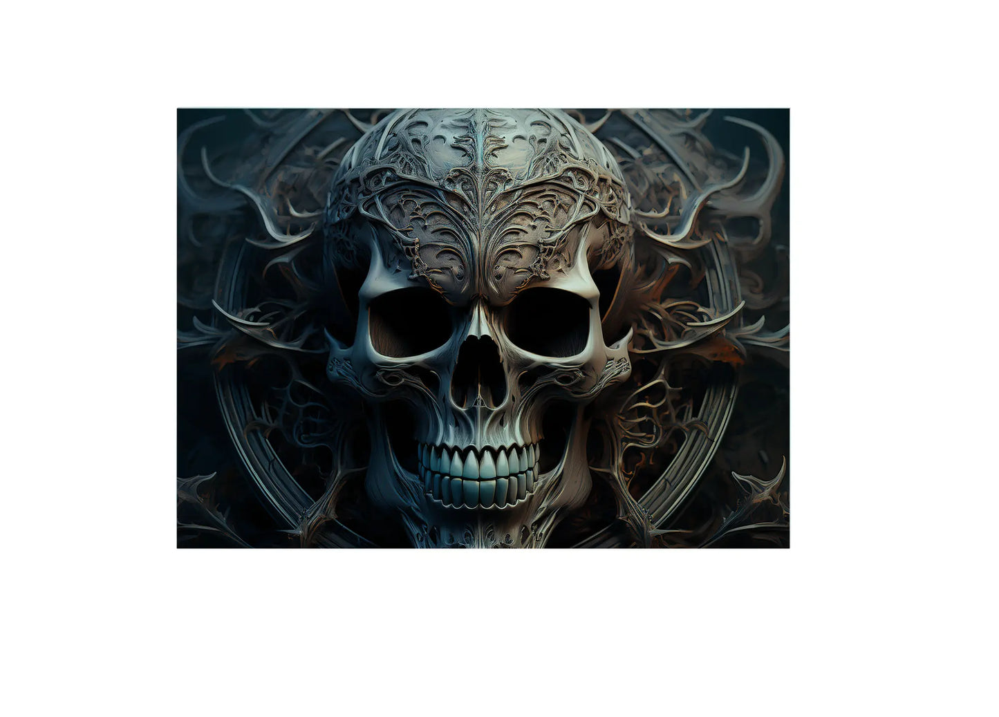 Gothic Skull Glass Chopping Board, Gothic Skull Worktop Saver