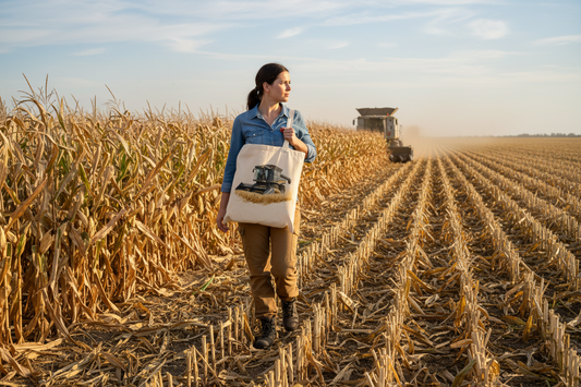Combine Harvester (Grey) - Tote Bag