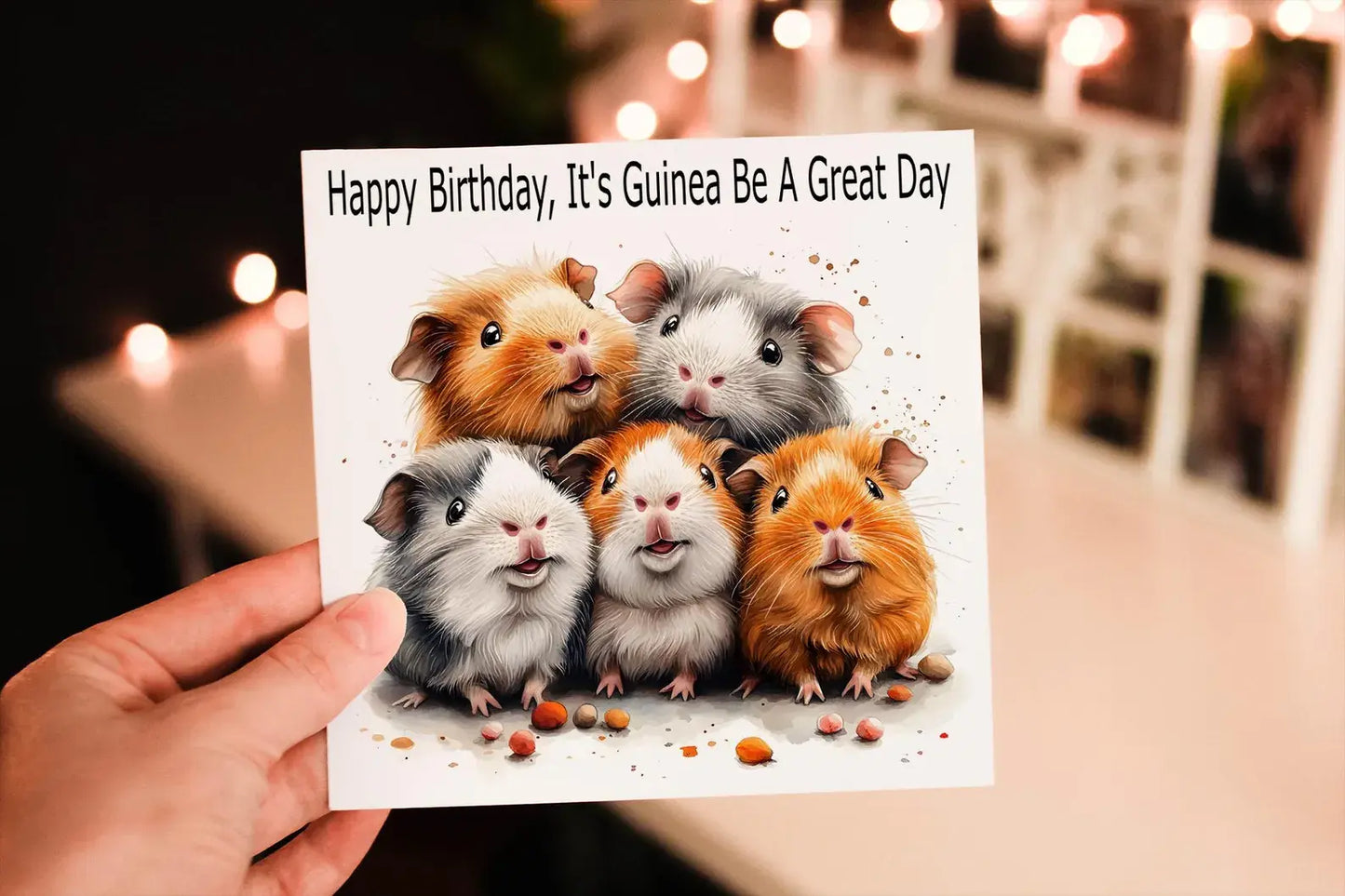 Guinea Pig Birthday Card: "Guinea Be A Fine Day"