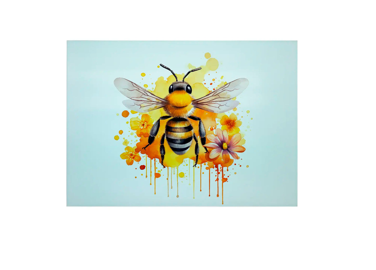 Honey Bee Glass Chopping Board, Honey Bee Cutting Board, Bee Glass Chopping