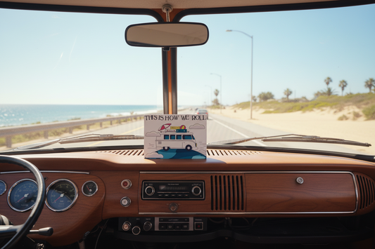 How We Roll Campervan.... Glossy Aluminium Print