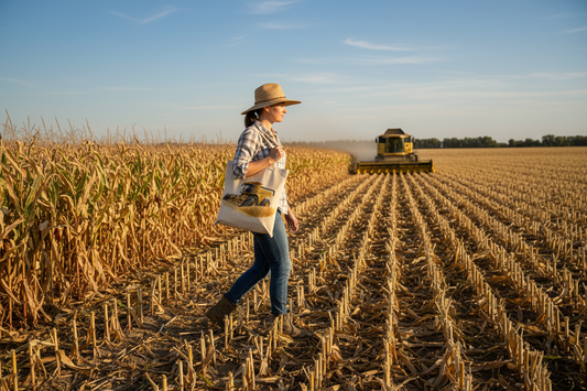 Combine Harvester (Yellow) - Tote Bag