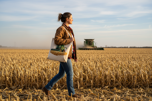 Combine Harvester (Green) - Tote Bag