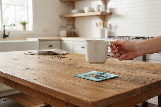 Highland Cow - Longhorn Glass Coaster (Set of 4)