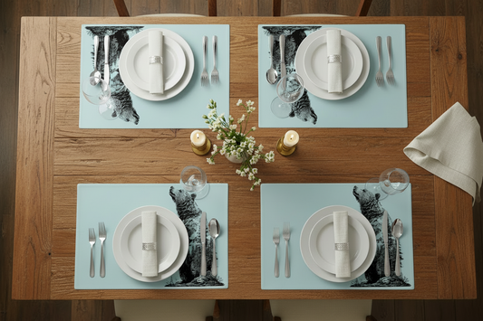 Mountain Grizzly Bear Glass Placemat