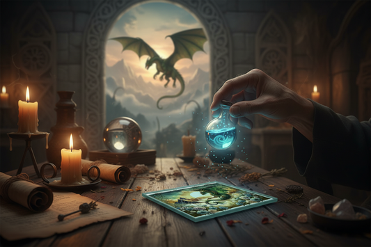 Mystical Dragon Glass Coaster (Set of 4)