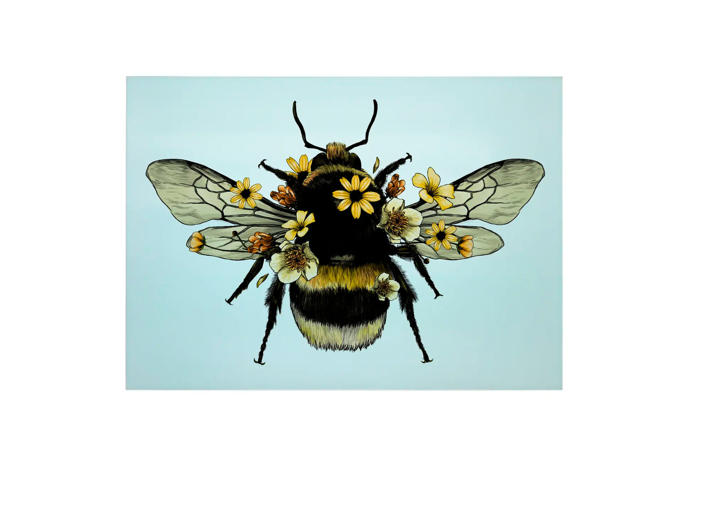 Bee Large Glass Chopping Board, Bee Worktop Saver