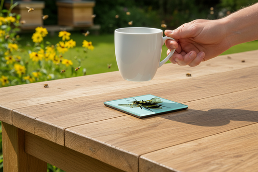 Bee Glass Coaster (Set of 4)