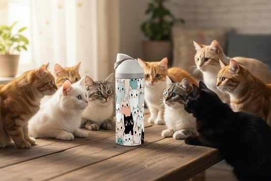 Multi Cat - 720ml Thermal Drinks Bottle - One Touch