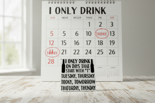 I Only Drink on a Day that Starts.. Coaster