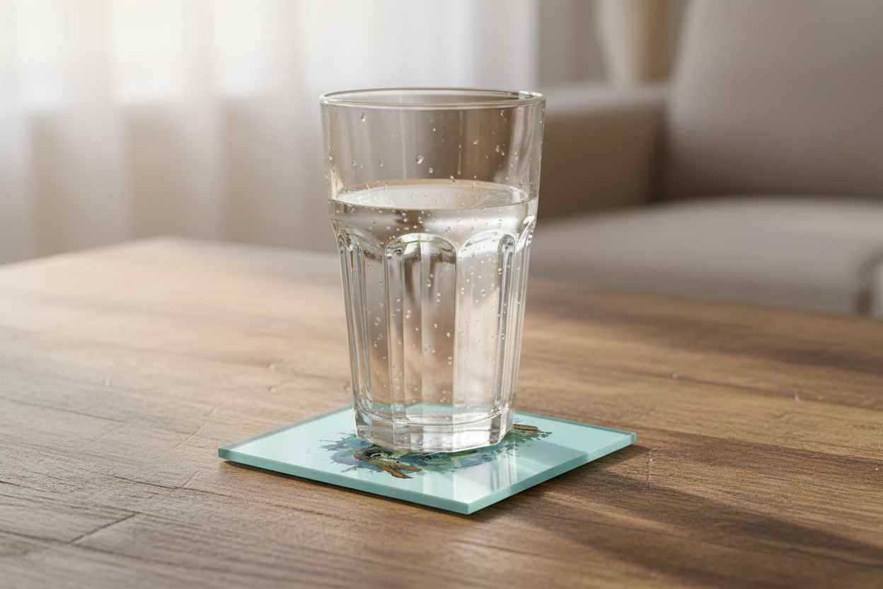 Owl Glass Coaster (Set of 4)