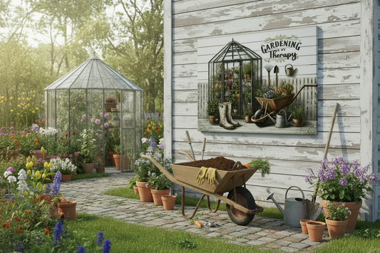 Gardening Is My Therapy.... Glossy Aluminium Print