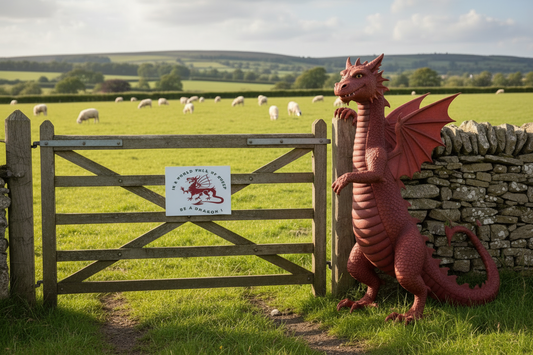 In a World Full of Sheep.. Be A Dragon..... Glossy Aluminium Print
