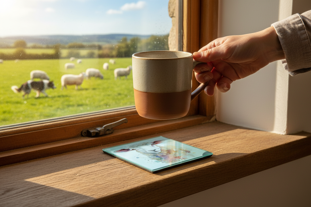 Sheep Glass Coaster (Set of 4)