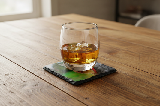 High Gloss Slate Coaster 9cm x 9cm