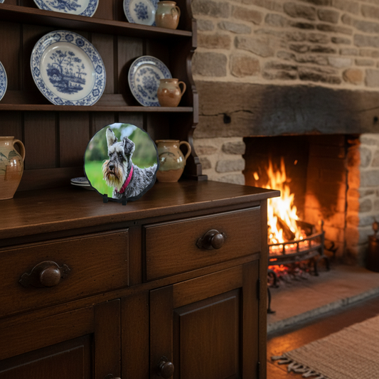 High Gloss Round Slate 15cm