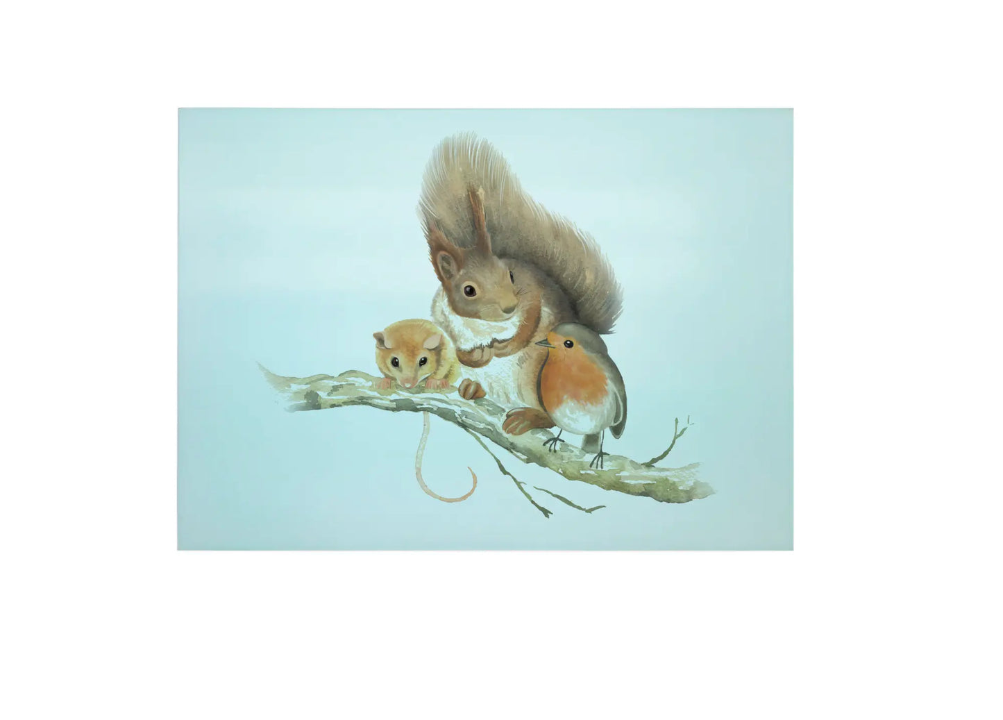 Squirrel, Robin & Vole Glass Chopping Board - Worktop Saver
