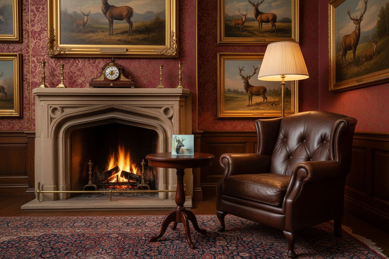 Stag Glass Coaster (Set of 4)